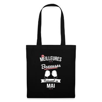 Les meilleures boxeuses naissent en Mai - Sac en tissu - noir - Devant