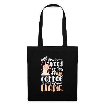 Llama cute gentle - Tote Bag - black - Front