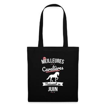 Les meilleures cavalières naissent en Juin - Sac en tissu - noir - Devant
