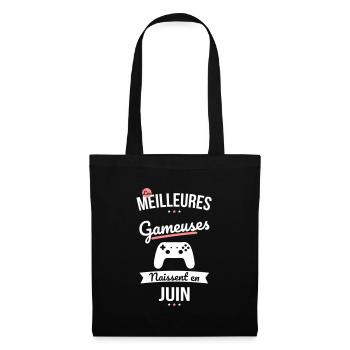 Les meilleures gameuses naissent en Juin - Sac en tissu - noir - Devant