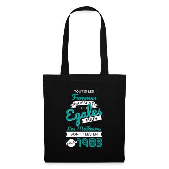 Anniversaire 40 ans - Meilleures nées Juillet 1983 - Sac en tissu - noir - Devant