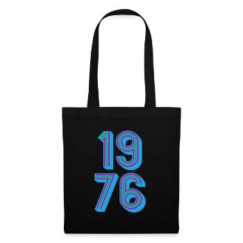 1976 Année de naissance | Couleurs changeantes - Sac en tissu - noir - Devant