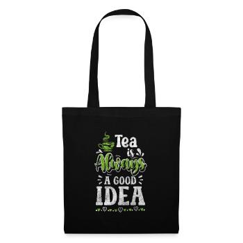 Thé Cozy Teacup Théière - Sac en tissu - noir - Devant