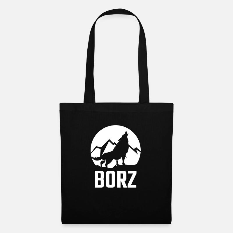 Chechen Borz Wolf Tschetschenien Tschetschene - Stoffbeutel - Schwarz