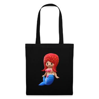 Sirène aux fraises - Sac en tissu - noir - Devant