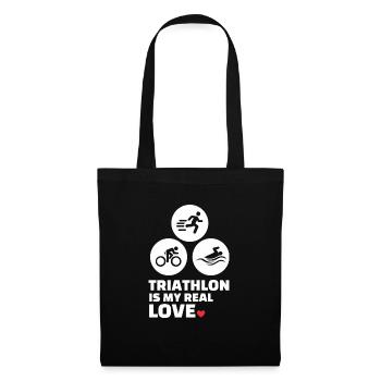 Ich Liebe Triathlon - Stoffbeutel - Schwarz - Vorne