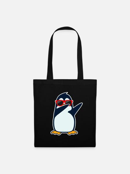 Dabbing Pinguin - Stoffbeutel - Schwarz
