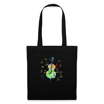 Funny Cello Cellist Orchestra Musicians Colorful - Tote Bag - black - Front