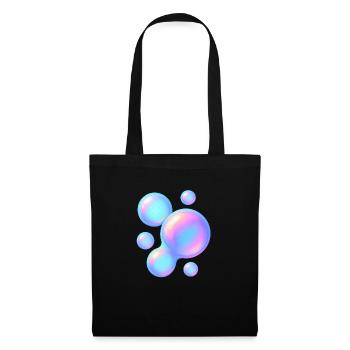 Color Bubbles – Stylische Seifenblasen in 3D-Optik - Stoffbeutel - Schwarz - Vorne