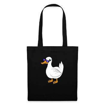Duck sunglasses cool - Tote Bag - black - Front