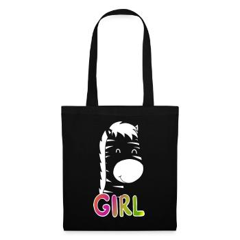 Girl Tagesoutfit Weihnachtsgeschenk - Stoffbeutel - Schwarz - Vorne