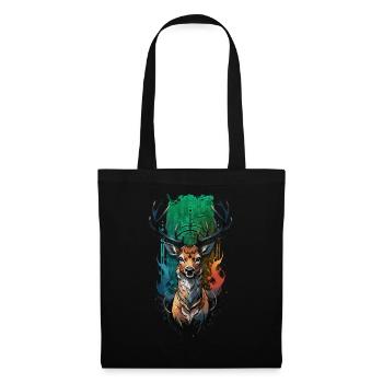 Mystical Deer Design: Enchanted Forest Inspiration - Tote Bag - black - Front