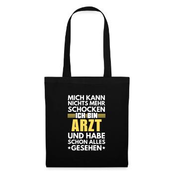 Médecin non choquable - Sac en tissu - noir - Devant