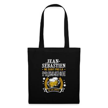 Jean-Sébastien bière cadeau Jean Sebastien fêtes - Sac en tissu - noir - Devant