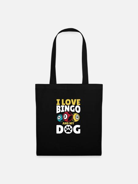 Ich liebe Bingo und meinen Hund - Stoffbeutel - Schwarz