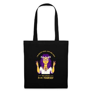 Love, Peace, Light And A Little Go F*ck Yourself - Tote Bag - black - Front