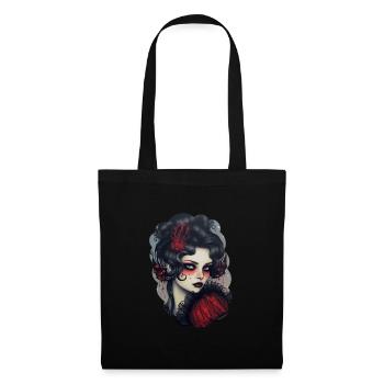 Goth Girl Gothique Rouge Noir Mystique Horreur - Sac en tissu - noir - Devant