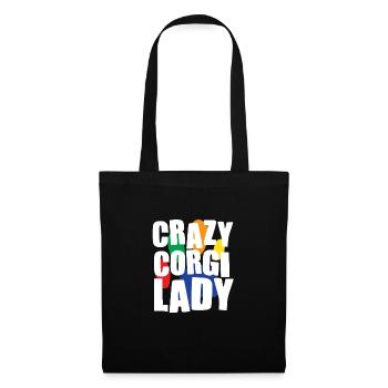 Crazy Corgi Dog Corgi Owner - Tote Bag - black - Front