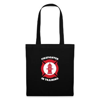 Pompier pompier - Sac en tissu - noir - Devant