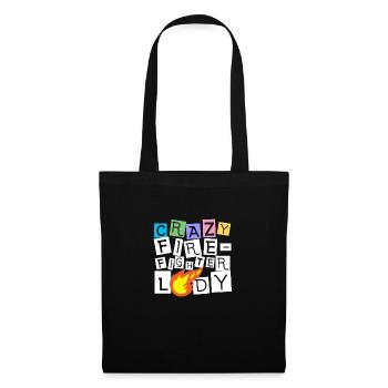 Pompier pompier - Sac en tissu - noir - Devant