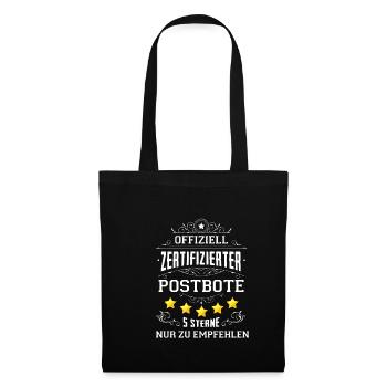Offiziell Zertifizierter Zusteller - Stoffbeutel - Schwarz - Vorne