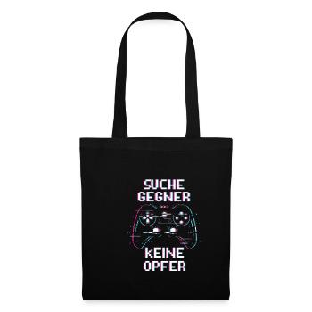 Suche Gegner Keine Opfer PS - Stoffbeutel - Schwarz - Vorne