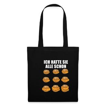 Schitzelbrötchen hatte ich alle schon - Stoffbeutel - Schwarz - Vorne