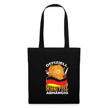 Offiziell Schnitzel abhängig - Stoffbeutel - Schwarz - Vorne