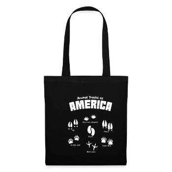 Animal Tracks America Footprints - Tote Bag - black - Front