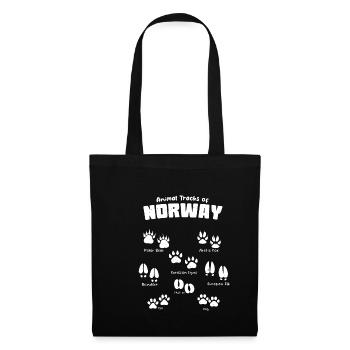 Animal Tracks Norway Footprints - Tote Bag - black - Front