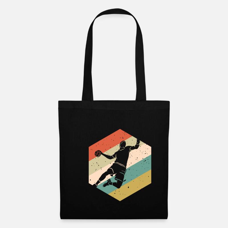 Handball Player Retro Gift - Tote Bag - black