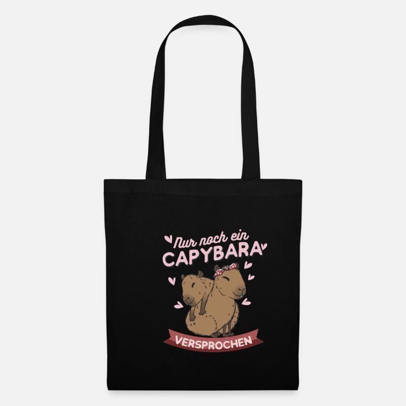 Nur noch ein Capybara versprochen Wasserschwein - Stoffbeutel - Schwarz