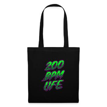 200 BPM LIFE Festival Design For Raver - Tote Bag - black - Front