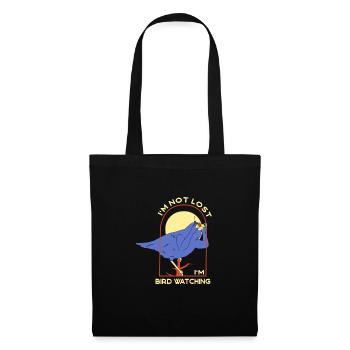 Bird Nerd Lustiges Vogel Design - Stoffbeutel - Schwarz - Vorne