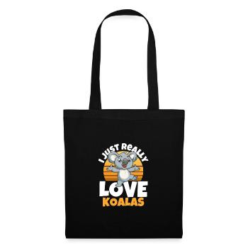 I Love Koala Bears Funny Koalas Gift - Tote Bag - black - Front