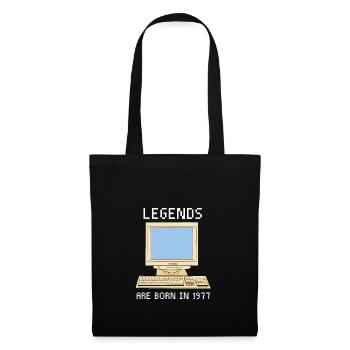 Legenden werden 1977 geboren Funny Birthday. - Stoffbeutel - Schwarz - Vorne
