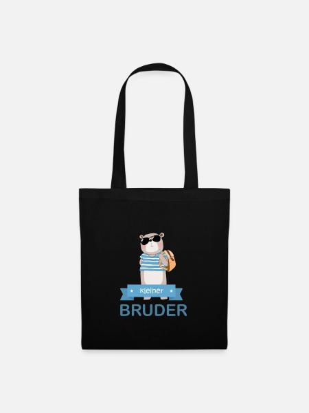 kleiner Bruder Bär - Stoffbeutel - Schwarz