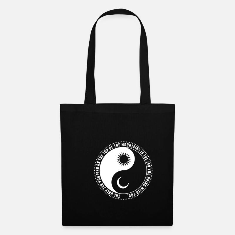Yoga Sprüche shirt Geschenk Buddhismus Buddha - Stoffbeutel - Schwarz