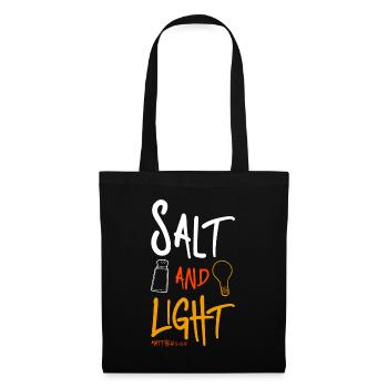 Messages Bible Sel de la Terre Lumière du Monde - Sac en tissu - noir - Devant