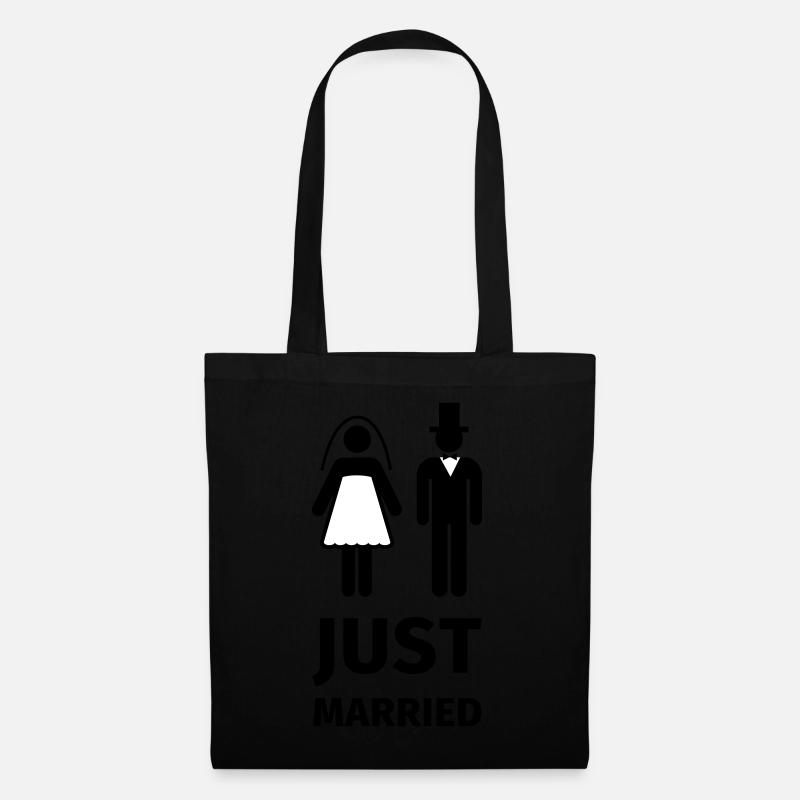 just married - Tote Bag - black