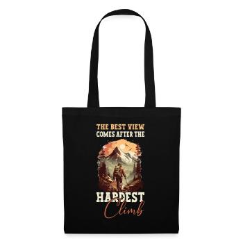 Montagne, alpinisme, randonnée, randonnée, escalade, nature - Sac en tissu - noir - Devant
