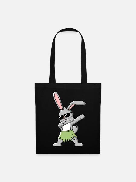 DAB TANZ HASE T-SHIRT - Stoffbeutel - Schwarz