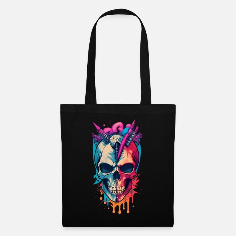 Totenkopf - Stoffbeutel - Schwarz