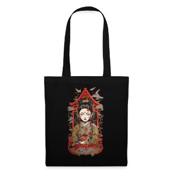 Oni Démon Streetwear Japon Art Style Design Rétro - Sac en tissu - noir - Devant