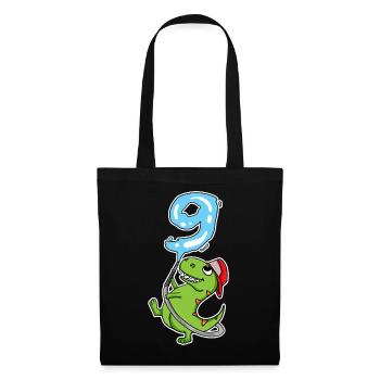 Dino Fire Fighter Number 9 ws - Stoffbeutel - Schwarz - Vorne