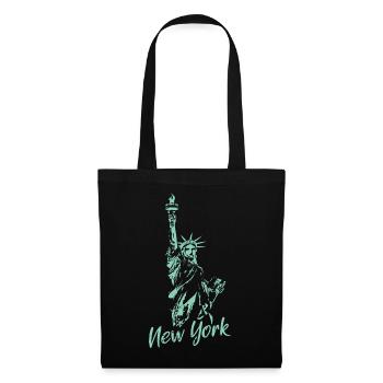 Freiheitsstatue New York US Symbol Illustration - Stoffbeutel - Schwarz - Vorne