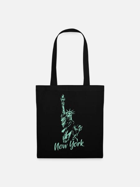 Freiheitsstatue New York US Symbol Illustration - Stoffbeutel - Schwarz