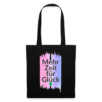 More Time for Happiness – Shamrock Pastel Shirt - Tote Bag - black - Front