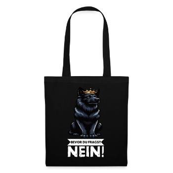 Avant de demander aux chiens de berger noir - Sac en tissu - noir - Devant