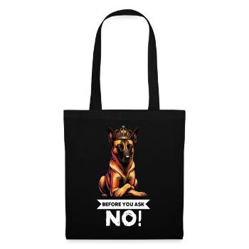 Avant de demander au chien berger belge Malinois - Sac en tissu - noir - Devant